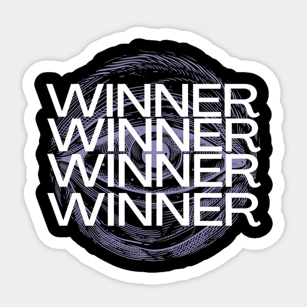 Winner Sticker by MegablastTeeShop